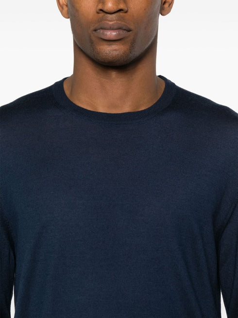 fine-knit virgin-wool jumper